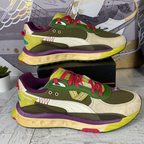 Puma Wild Rider‎ Last Hunter Sneakers Charcoal Gray/Pale Khaki/Citronelle Sz 9.5 main image 5